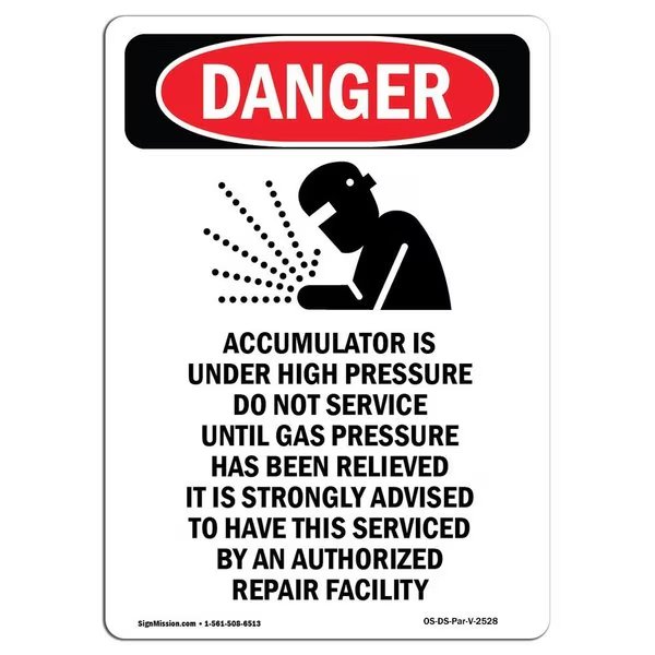 Safety Sign, OSHA Danger, 18
